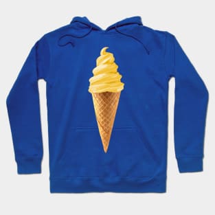 Yellow Lemon Soft Serve Ice Cream Cone Hoodie